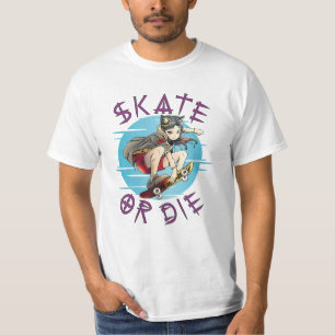 T-shirt Skate ou die Skateboarder Girl