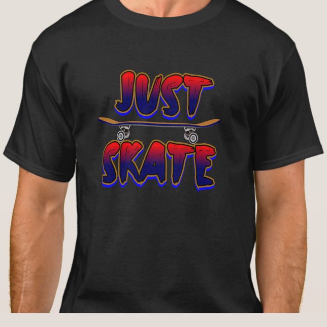 T-shirt Skate Skateboard Red Blue Skateboarder (Créateur téléchargé)