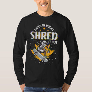 T-shirt Skate Skateboard Skeleton Sur Skateboard Old Sc