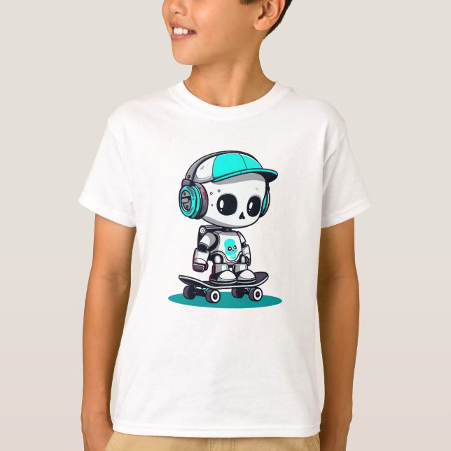 T-shirt Skate SkullBot (Devant)