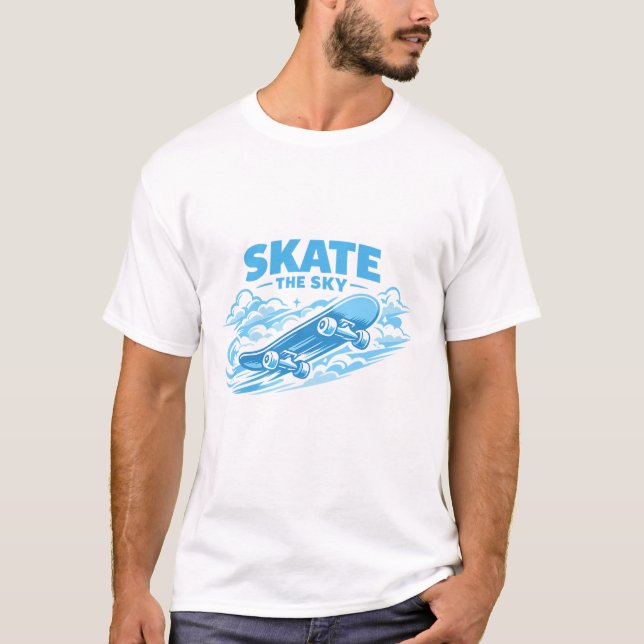 T-shirt Skate The Sky – Blue Drift (Devant)