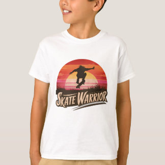 T-shirt Skate warrior - rétro sunset vintage