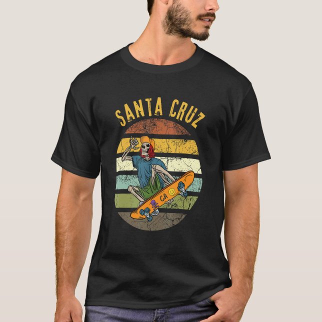 T-shirt Skatebo Retro Père Noël Cruz California Skelton (Devant)