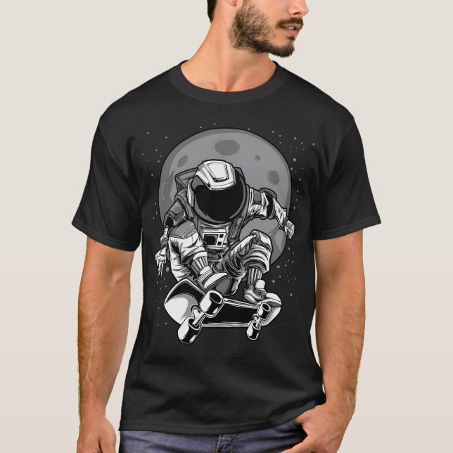T-shirt Skateboard Astronaut Art (Devant)