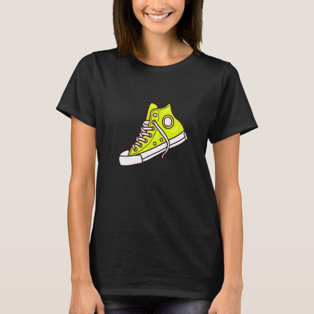T-shirt Skateboard cool Green Baskets mode graphique (Devant)