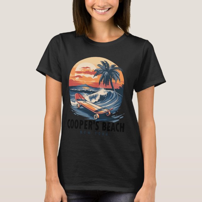 T-shirt Skateboard de plage de New York Cooper (Devant)