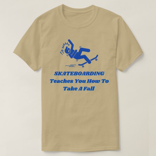 T-shirt Skateboard est en train de tomber (Design devant)