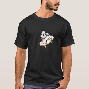 T-shirt Skateboard Français Chien Chien Chien Chien Chien
