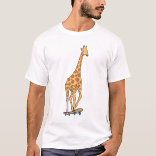 T-shirt Skateboard girafe