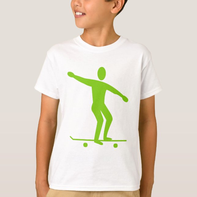 T-shirt Skateboard - Martian Green (Devant)