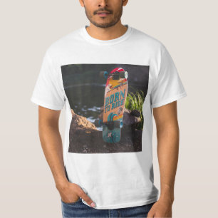 T-shirt Skateboard Né À Ride