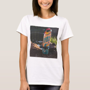 T-shirt Skateboard Né À Ride