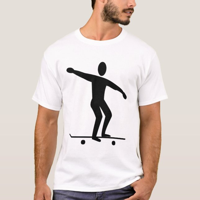 T-shirt Skateboard - Noir (Devant)