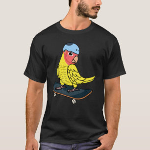 T-shirt Skateboard Parrot I Peach face Jaune Lutino L