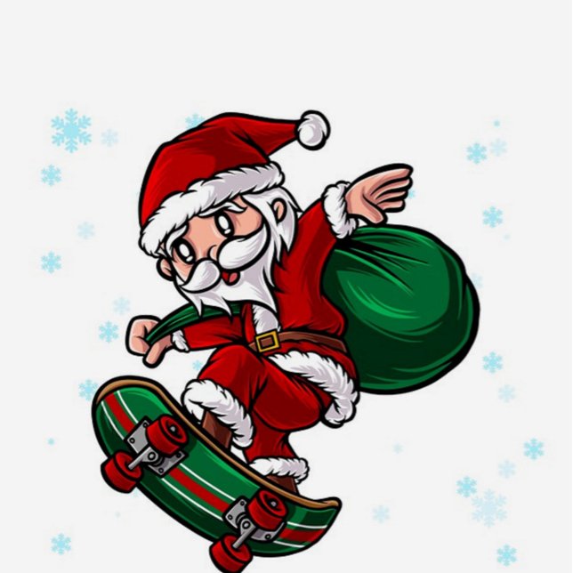 T-shirt Skateboard Père Noël (Santa Claus on Skateboard
 T-Shirts!)