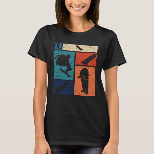 T-shirt Skateboard Retro (Devant)