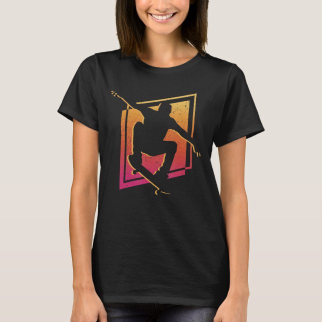 T-shirt Skateboard Retro Skateboard (Devant)