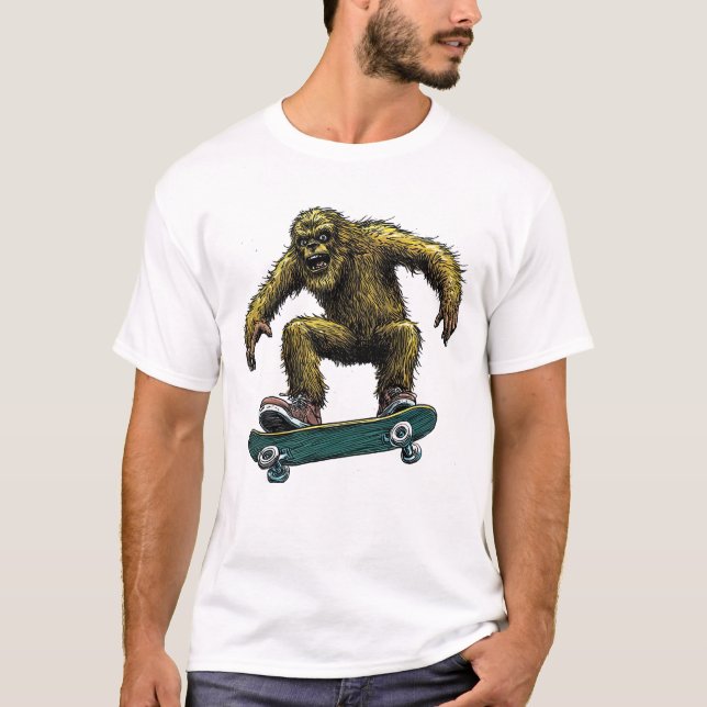 T-shirt skateboard sasquatch (Devant)