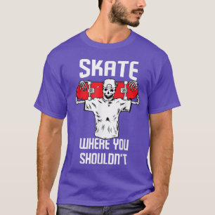 T-shirt Skateboard Skateboard Hommes Femmes Skeleton