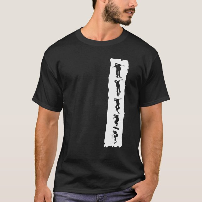 T-shirt Skateboard Skateboarder Cool Skate Design (Devant)