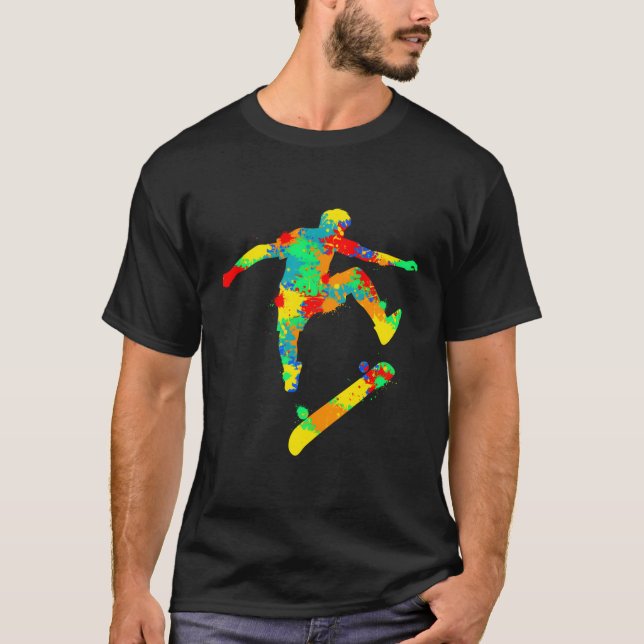 T-shirt Skateboard Skater Skateboarder (Devant)