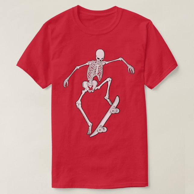 T-shirt Skateboard Skeleton Skateboard Graphic Funny Sk (Design devant)