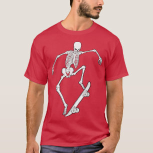 T-shirt Skateboard Skeleton Skateboard Graphic Funny Sk