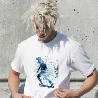 T-shirt Skateboard sport cool adolescent dégradés de saut