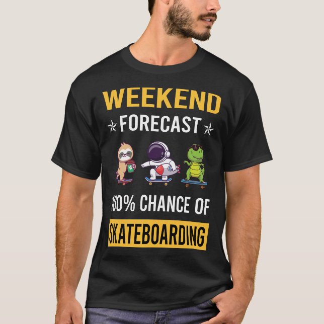 T-shirt Skateboard Week-end (Devant)