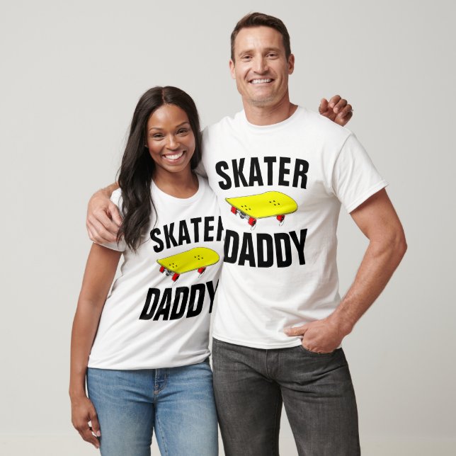 T-shirt SKATEBOARDER DADDY (DAD) (Unisexe)