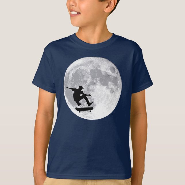 T-shirt Skateboarding de lune (Devant)