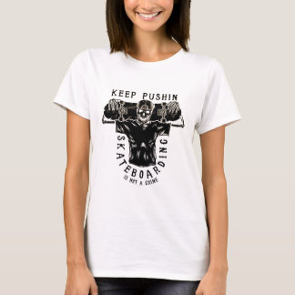 T-shirt Skateboarding Is Not A Crime-Skeleton Skater Retro