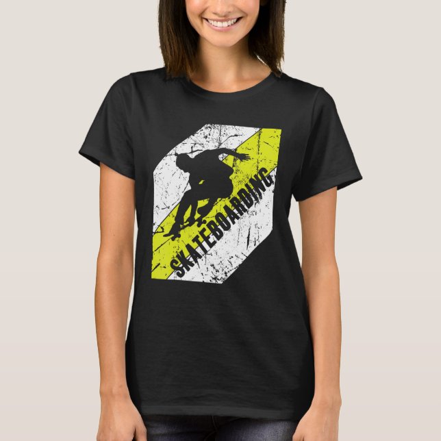 T-shirt Skateboarding Vintage Skateboarder Skate (Devant)