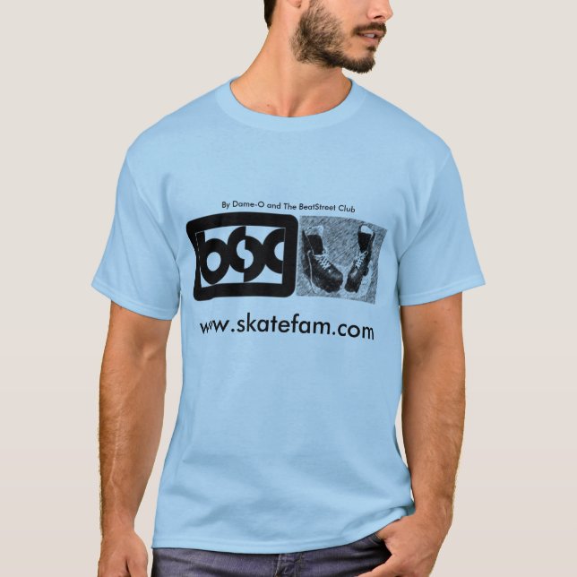 T-shirt Skatefam.com - par ?ère version de Dame-o (Devant)