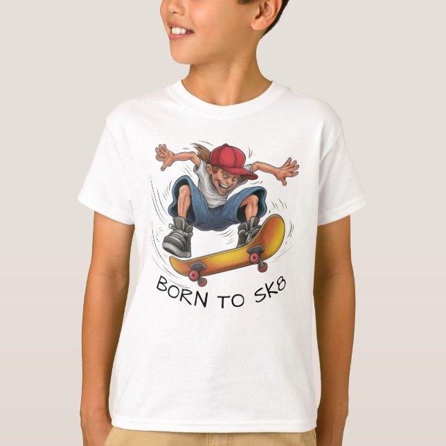 T-shirt Skater Boy Skateboard (Devant)
