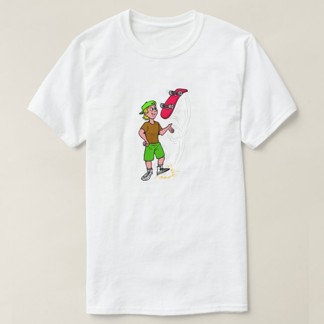 T-shirt Skater Boy Skateboard Skateboard Kid (Design devant)
