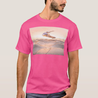 T-shirt skater extrême cascade utilisation skateboard dans