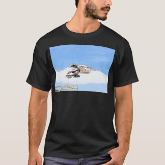 T-shirt skater extrême cascade utilisation skateboard dans