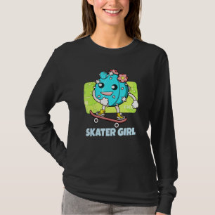 T-shirt Skater Girl Cactus sur Skateboard Skateboard Wom