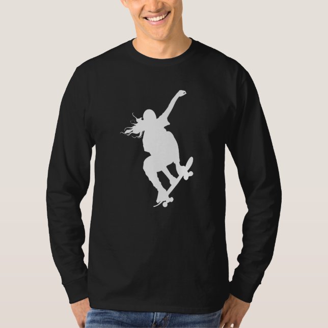 T-shirt Skater Girl Skate Enthusiast Skateboarding Skatebo (Devant)
