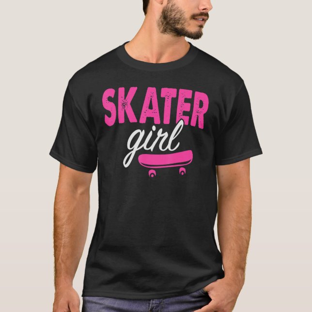 T-shirt Skater Girl Skateboard Skater skate board Girl (Devant)