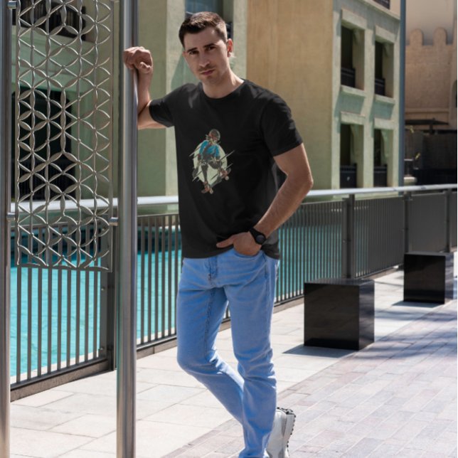 T-shirt Skater Squelette Caractère (Créateur téléchargé)