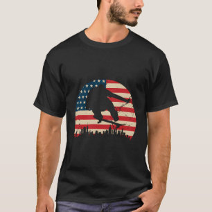 T-shirt Skaters Avoir Fun Usa Drapeau Skateboard Cadeau Ad