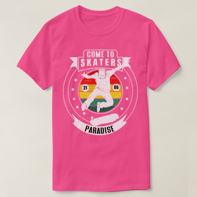 T-shirt Skaters Paradise Skate Retro Skate (Design devant)