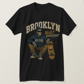 T-shirt Skateur squelette Brooklyn Built Different