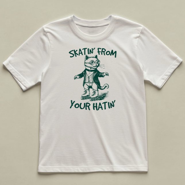 T-shirt Skatin De Votre Chat Drôle Hatin Illustré (Créateur téléchargé)