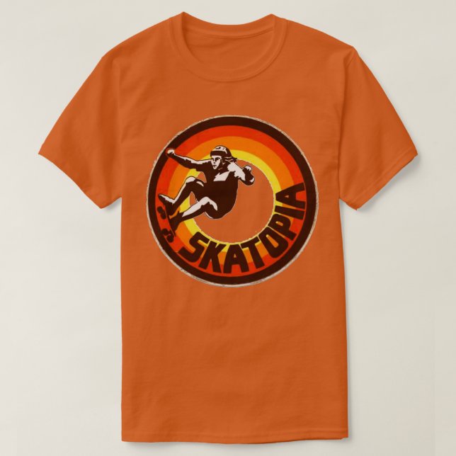 T-shirt Skatopia retro skate design (Design devant)