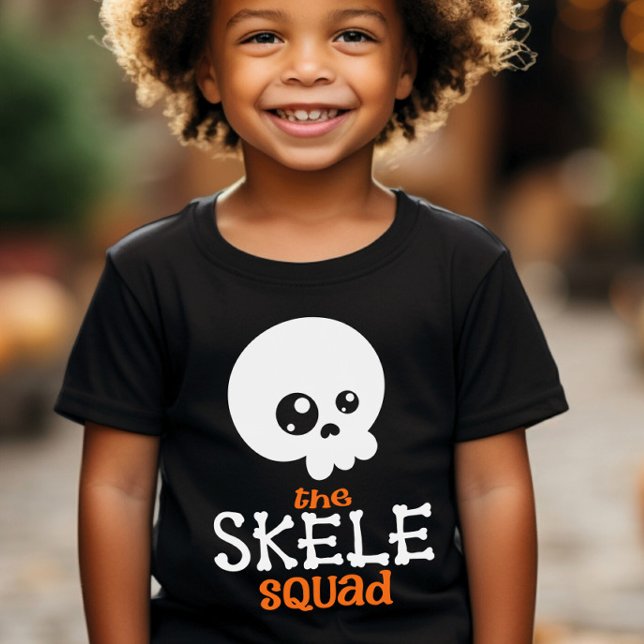 T-shirt Skele Squad Orange Halloween Jumelage famille (Créateur téléchargé)