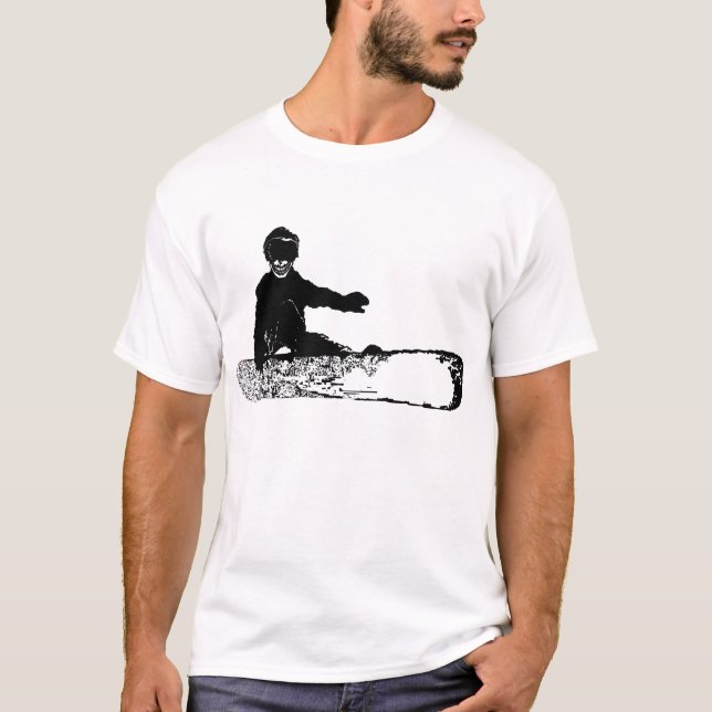 T-shirt skeleboarder. noir. (Devant)