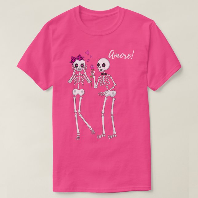 T-shirt Skeleton Amore  (Design devant)